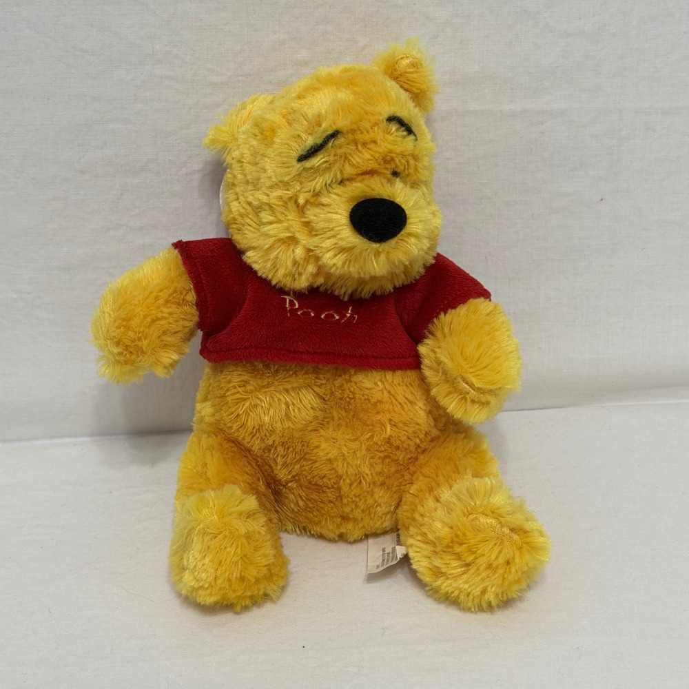 Disney Winnie the Pooh Plush Toy Unisex 9in Yellow New Bean Bag Theme Park